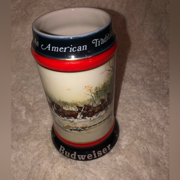 Budweiser Beer Stein Mug 1990 Budweiser beer-stein pre-owned - Picture 13 of 14